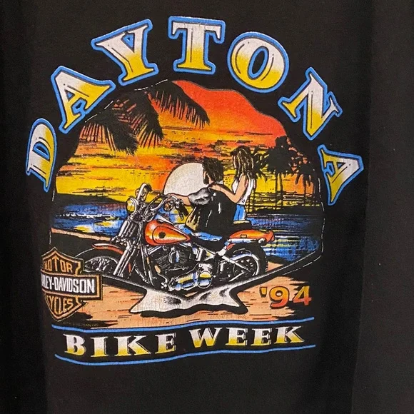 Vintage 1994 Daytona Bike Week crop tank top w/ front & back graphic designs . - Picture 1 of 4